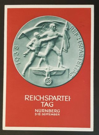 German Empire Third Reich Postcard Nuremberg Rally 1938