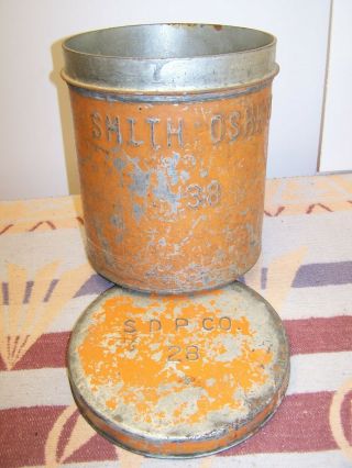 Early Vintage Smith Dairy Products Oshkosh Wis Ice Cream Can Bucket Pail 10 Qt