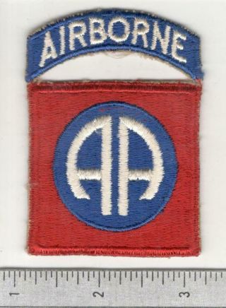 Ww 2 Us Army 82nd Airborne Division Attached Tab Patch Inv B591