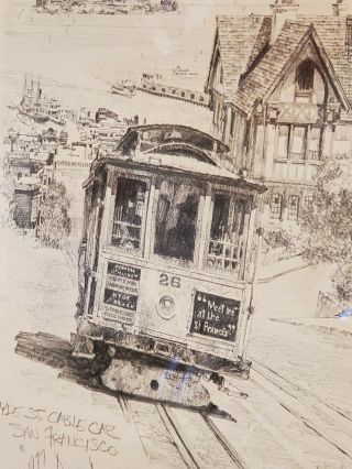 Trio of signed Don Davey prints of San Francisco 3