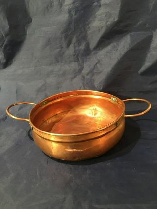 Vintage Hand Hammered Copper Sauce Pan With Copper Handles