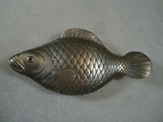 Arthur Court Design Cast Aluminum Fish 1981 Covered Dish