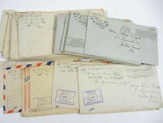 Vtg 1942 - 1945 Ww2 Soldier Letters From Aaf Brother To His Sister Army Censor Apo