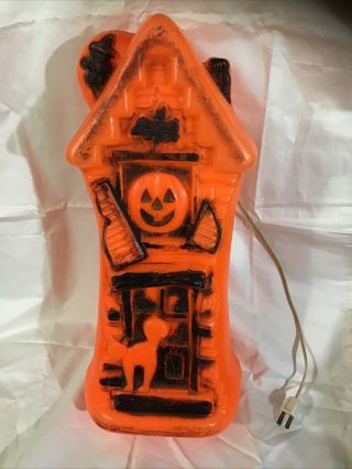 Vintage 16” General Foam Lighted Haloween House Blow Mold