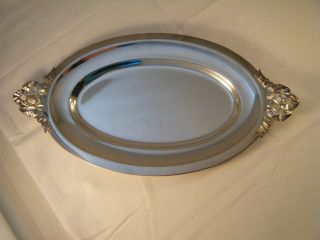Vintage Christian Dior Silver Plated Tray Made In Italy