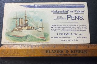 1898 Alabama US Battleship J.  Ullrich & Co.  York City Advertising Card 2