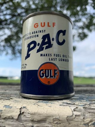 Vintage Advertising Gulf Pac Protects Against Corrosion 4 Ounce Sample Nos Old