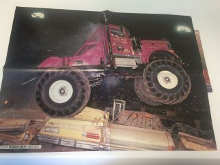 Vintage Monster Truck Poster So High Too And Pete There Is No Bigfoot