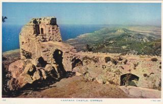 Cyprus Postcard Kantara Castle Famagusta No 112 Tuck Mourettos C 1952