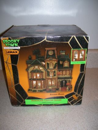 Lemax Spooky Town Greaves Manor Porcelain Lighted House No Power Cord A - 382
