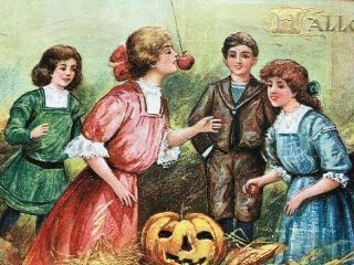 Antique Vintage Raphael Tuck & Sons Halloween Postcard,  Early 1900 
