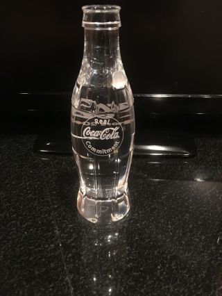 Coca - Cola Crystal Bottle - Lakeshore 2002 Made In Canada 2