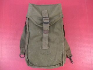 Wwii Era Us Army M1 Canvas Ammunition Bag Od Green Color - Dated 1945 - Xlnt