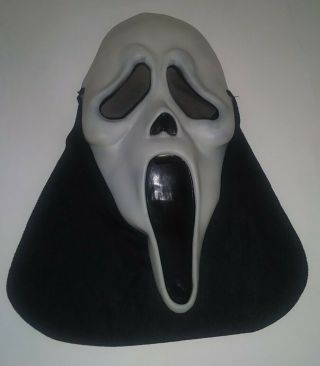 Fearsome Faces Scream Ghost Face Fun World Mask 12 " Vintage & Robe