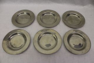 19th Century Set Of Six 7 " Early 19th Century English Pewter Plates