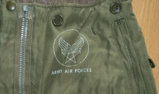 Ww2 Us Army Air Force A11 Flight Pants Uniform Trousers Bomber Pilot Sz 30