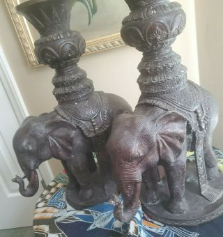 Maitland Smith Vintage Bronze Elephant Planters.  Very Durable