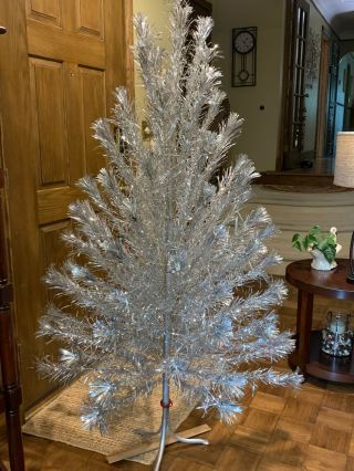 Vintage Pom Pom 6ft Sparkler Aluminum Christmas Tree W/box Sleeves & Order Form