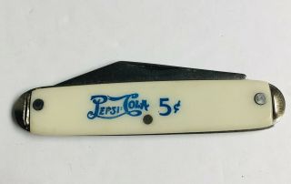 Vintage Pepsi - Cola Single Blade Advertising Pocket Knife USA 2