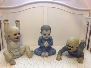 Spirit Halloween: 3 Creepy,  Scary,  Zombie Babies/props/ Decor: Shippng
