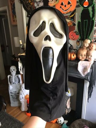 Vtg Fantastic Fearsome Faces Gen 1 2 Ghostface Scream Halloween Mask Fun World