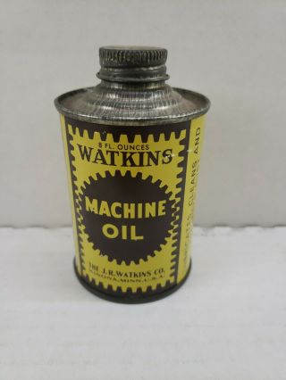 Vintage Watkins Machine Oil Can - - 8oz.  Has Some Oil