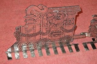 WENDELL AUGUST ALUMINUM SANTA ' S EXPRESS MAGNETIC CLICK 4 PC.  CHRISTMAS TRAIN 2