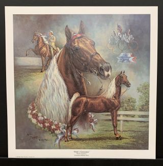 Billie Nipper Signed Print “pride’s Generator” Tennessee Artist Walking Horse