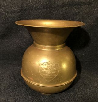 Antique Wells Fargo & Co.  Express Of San Francisco Division Brass Spitoon