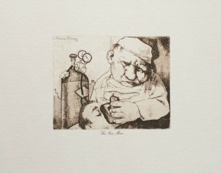 Charles Bragg The Gas Man Limited Edition Lithograph Plate Signed