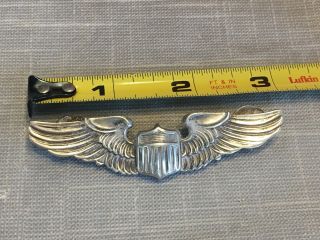 Ww2 Usaaf Sterling Silver Pilot Wings 3 Inch Amico