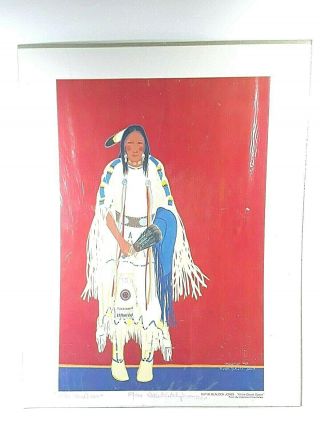 Native American Print " At The Gourd Dance " Ruthe Blalock Jones Signed & Numbered