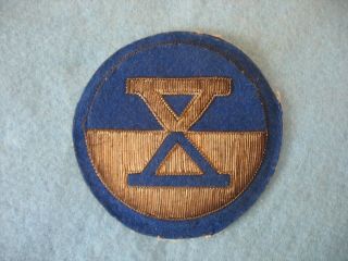 Bullion Us Army Xth Corps Patch Japanese Made Post Wwii / Korea.