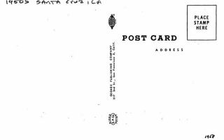 Autos Camp Grounds Seacliff Aptos Santa Cruz California 1950s Postcard 20 - 9919 2