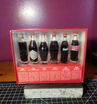Coke 2002 Evolution Of The Coca - Cola Contour Bottle 1899 - 1986 Fast