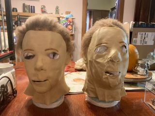 Two 1985 Don Post Studios The Mask Michael Myers Halloween Masks Rare
