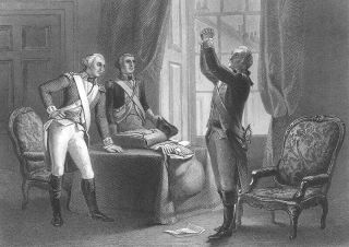 General George Washington Praying Revolutionary War 1839 Art Print Engraving