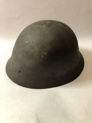 Ww2 Wwii Era Swedish Army Military Steel Helmet W/liner And Straps