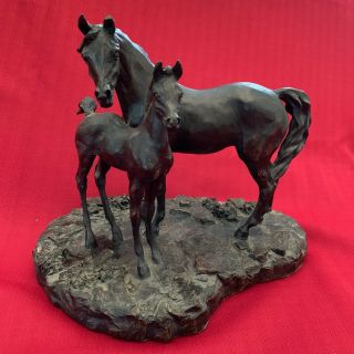 Franklin Bronze Horse Sculpture By Lanford Monroe " The Young Stallion " 1990