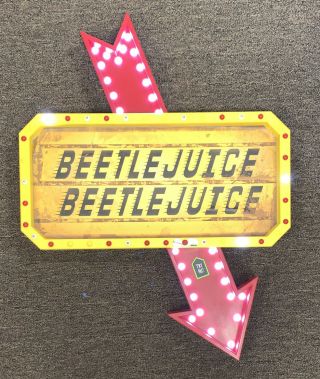 Beetlejuice Led Light Up Sign Spirit Halloween Rare