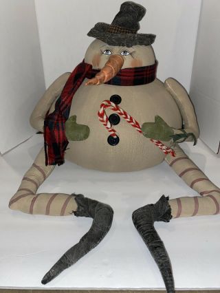 Joe Spencer Gathered Traditions Gallerie Ii Chester Snowman Primitive - No Tag