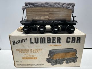 Jim Beam Railroad Decanter Train Series Lumber Car Jersey & Western Railway 2
