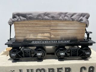 Jim Beam Railroad Decanter Train Series Lumber Car Jersey & Western Railway 3