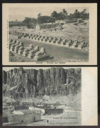 20 x old postcards of ancient Egypt Pyramids Luxor Thebes 6