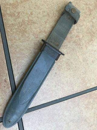 Usn Wwii Mk2 Ka - Bar Fighting Knife - Scabbard