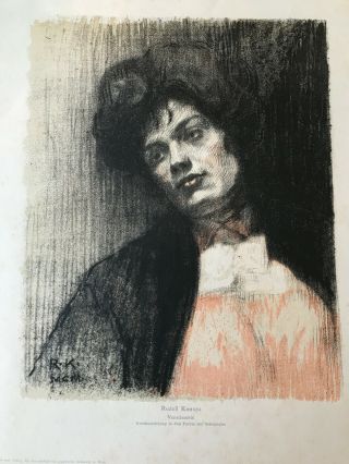 Rudolf Konopa Lithograph (in Three Colors) : A Venetian Woman 1900