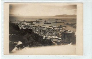Picture Postcard Of Naval Ships In Gibraltar (c55585)