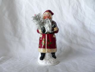 Ino Schaller Paper Mache Santa Claus With Toy Sack 9 "