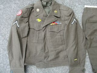 Us Army Wwii Od Wool Jacket,  Trousers & Overseas Cap With 31st Infantry Division