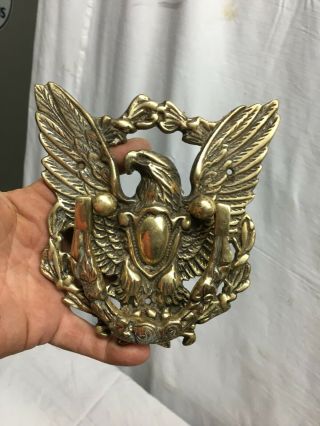 Large Vintage Ornate Solid Brass American Bald Eagle Door Knocker Decor Japan